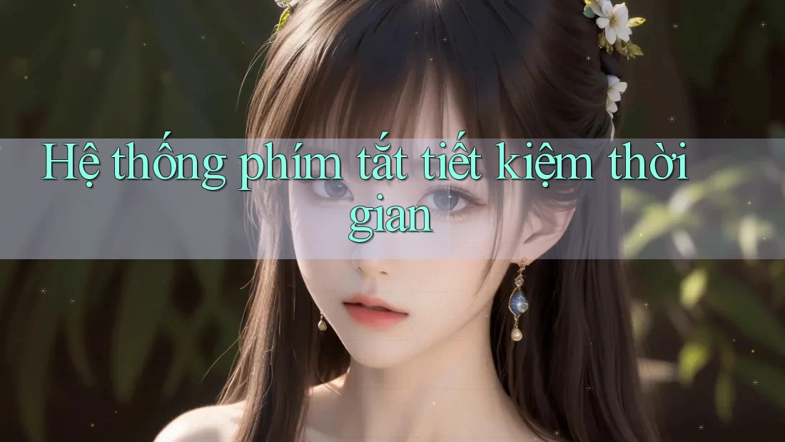 Hệ thống phím tắt tiết kiệm thời gian